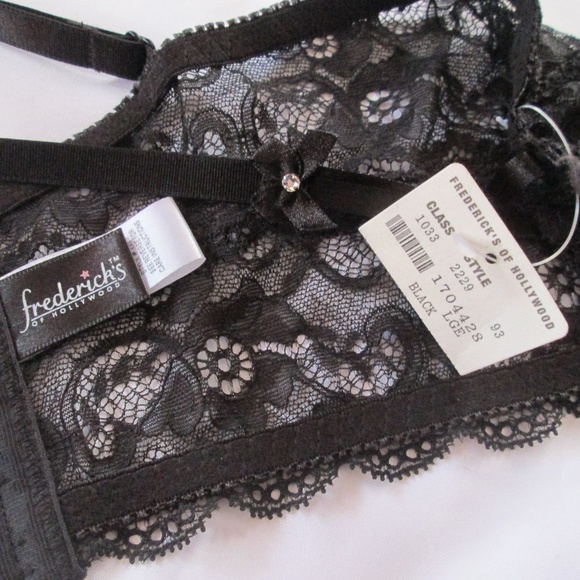 FREDRICK’S/HOLLYWOOD LCE/SATN EMBELLISHED BRA NWT - Picture 6 of 8
